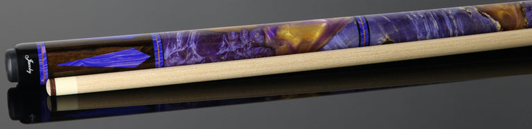 Jacoby Custom Impregnated Burl and Zircote with Purple Spiney Points- 1024-286