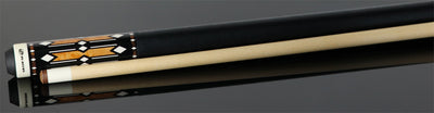 Players Light Coffee Stain with Black Points Graphic Series Pool Cue - G4142