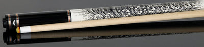 Cueroc Black Galaxy 1 Dymond Ebony Wood Pool Cue with Ring-Tailed Lizard Wrap