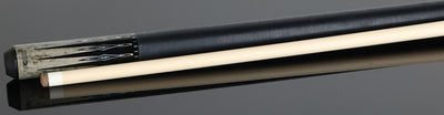 KODA Gray-Stained Maple with Black and Abalone Points Graphic Pool Cue - KD54