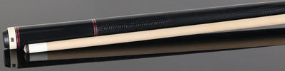 1811 Model 6 Maple Forearm with Cocobolo/Black Points Graphic and Black Embossed Lizard Pool Cue Butt- Uni-Loc