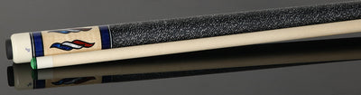 Pechauer JP T Series Blue-Stained Maple Pool Cue with Linen Wrap