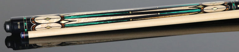 McDermott G3002 2024 Cue Of the Year - Green Malachite with IPro Slim Shaft with Matching Inlays and Ringwork