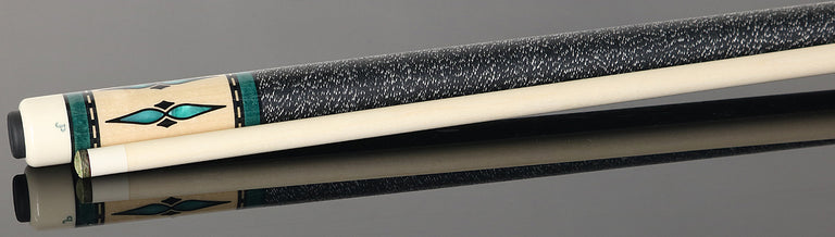 Pechauer JP T Series Teal-Stained Maple Pool Cue with Linen Wrap