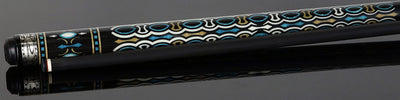 Longoni Ogiva Silver No Wrap Pool Cue with Luna Nera Graphite Shaft