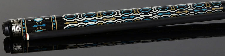 Longoni Ogiva Silver No Wrap Pool Cue with Luna Nera Graphite Shaft