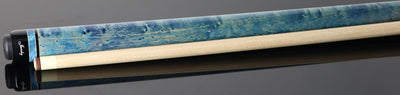 Jacoby Custom Honey and Teal-Stained Birdseye Maple with Impregnated Burl Points Play Cue - 1024-265