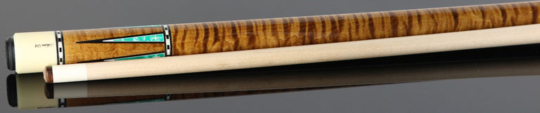 Schon Pool Cue - Dark Stain with Teal Points - LTD2300-DLS