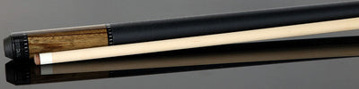 KODA Gray-Stained Zebrawood Pool Cue with Linen Wrap
