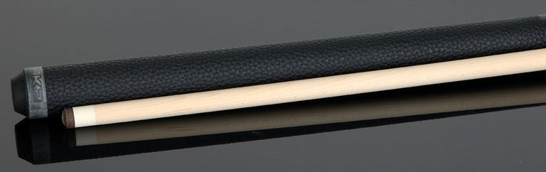 K2 Matte Gray-Stained Maple Play Cue with Leather Wrap and 12.50mm LD Shaft - KLCGY