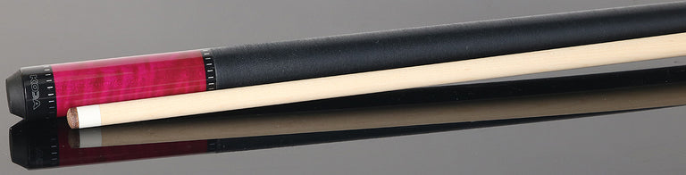 KODA Hot Pink-Stained Maple Pool Cue with Linen Wrap