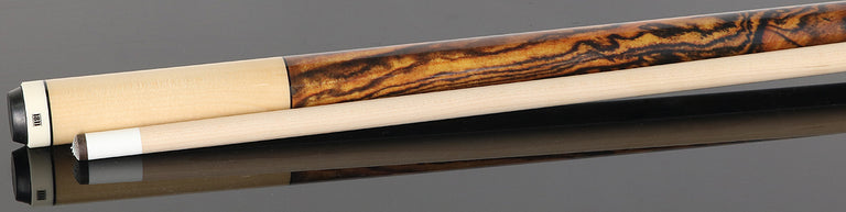 1811 Model 1 Maple Forearm and Butt Sleeve with Zebracote Graphic Wrapless Pool Cue Butt - Uni-Loc