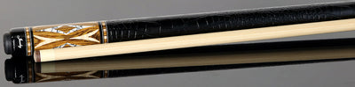 Jacoby HBV2 Series Bocote Forearm with Curly Maple and White Buffalo Inlays Point Cue