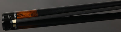 Meucci Exotic Wood Series Cocobolo Pool Cue with Lizard Leather Wrap and Carbon Shaft - EWSCBOC