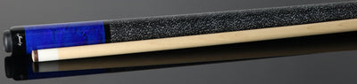 Jacoby Custom Blue Stained Maple with Black with White Linen Wrap Play Cue - 0824-78