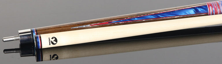 Viking Defender Series Rosewood Forearm and Blue Premium Pearl Points Pool Cue