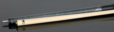 K2 Matte Gray-Stained Maple Play Cue with Leather Wrap and 12.50mm LD Shaft - KLCGY