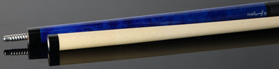 Jacoby Custom Blue Stained Maple with all Black Linen Wrap Play Cue - 0824-74