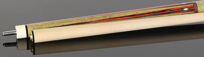 1811 Model 5 Butterscotch Maple Forearm and Handle with Cocobolo Point Graphic Wrapless Pool Cue Butt- Uni-Loc