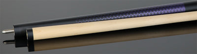 Dufferin Matte Black with Purple Triangle Design Wrapless Graphic Pool Cue - D349