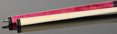 Pechauer JP T Series Pink-Stained Maple Pool Cue with Linen Wrap