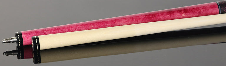 Pechauer JP T Series Pink-Stained Maple Pool Cue with Linen Wrap