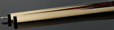 Players Maple with Black and Cocobolo Points Wrapless Graphic Series Pool Cue - G4149