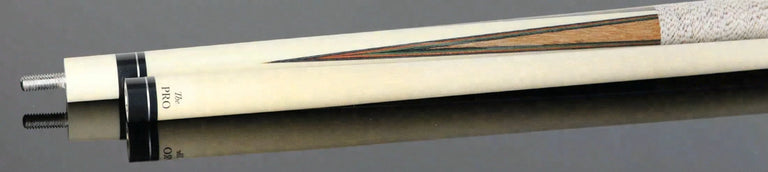 Meucci Ultra Piston 1 Imitation Ivory and Tulipwood Points Pool Cue with Pro Shaft - UP-1