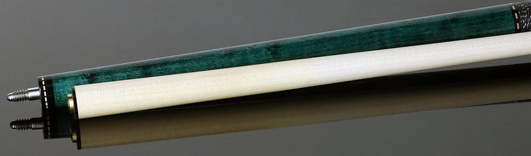 Pechauer JP T Series Teal-Stained Maple Pool Cue with Linen Wrap