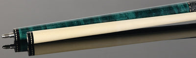 Pechauer JP T Series Teal-Stained Maple Pool Cue with Linen Wrap