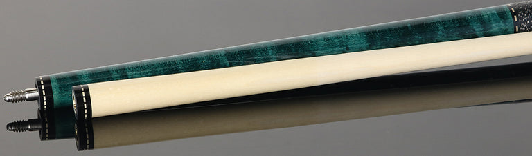 Pechauer JP T Series Teal-Stained Maple Pool Cue with Linen Wrap