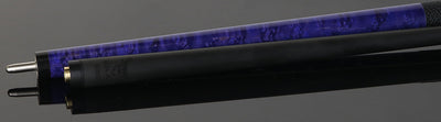 Bull Carbon Purple-Stained Birdseye Maple Play Cue with Textured Leather Wrap