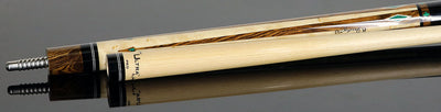 Jacoby Birdseye Maple with Bocote Points and Malachite Inlays Pool Cue