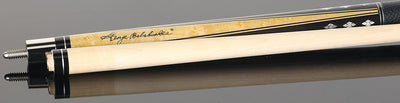 Balabushka Era Series Birdseye Maple Forearm with Ebony Points and Notched Diamond Inlays Pool Cue with Textured Leather Wrap