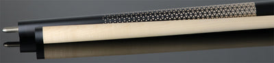 Dufferin Matte Black with Gold Triangle Design Wrapless Graphic Pool Cue - D348