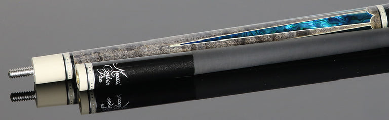 Meucci 2020 Cue - Grey - Blue Pearl - Black/White Wrap - Carbon Shaft