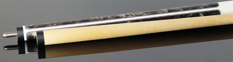 Players Brown Marble with Matte White Graphic Series Pool Cue - G4145