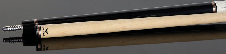 Cueroc Black Galaxy 1 Dymond Ebony Wood Pool Cue with Ring-Tailed Lizard Wrap