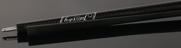 Jacoby Game Changer Series Carbon with White Buffalo Turquoise Ring Play Cue with 12.70mm Jacoby Black V4 Carbon Fiber Shaft