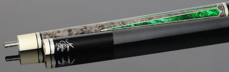 Meucci 2020 Cue - Grey - Green Pearl - Black/Green Wrap - Carbon Shaft