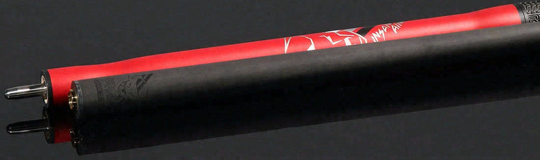 Bull Carbon Ruby Red Insane Air Jump Cue with Multi-Zone Sport Grip Wrap