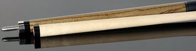 KODA Gray-Stained Zebrawood Pool Cue with Linen Wrap