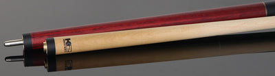 K2 Red-Stained Ash No Wrap Pool Cue with 12.50mm K2 LD Shaft