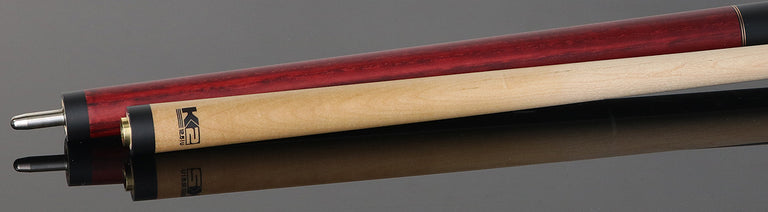 K2 Red-Stained Ash No Wrap Pool Cue with 12.50mm K2 LD Shaft
