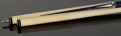 Pechauer JP T Series No-Stained Maple with Purple Pearl Points No Wrap Pool Cue