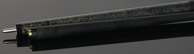 Bull Carbon Gray-Stained Birdseye Maple Play Cue with Textured Leather Wrap