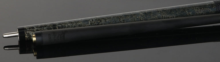 Bull Carbon Gray-Stained Birdseye Maple Play Cue with Textured Leather Wrap