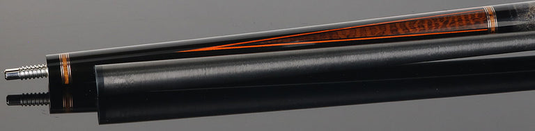 Tiger LX1 Ebony and Snakewood No-Wrap Pool Cue with Fortis LD Carbon Fiber Shaft