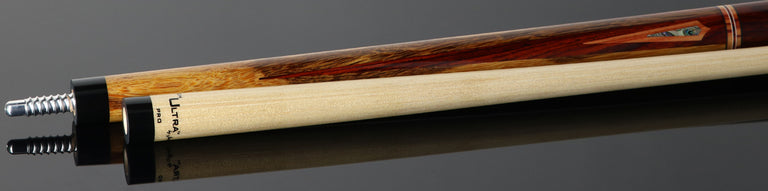 Jacoby Custom Tiger Caspi, Cocobolo, Tulipwood and Abalone Play Cue - 0924-75