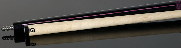 McDermott Black Urethane with Pink Pearl Inlays Cue of the Month with G-Core Shaft